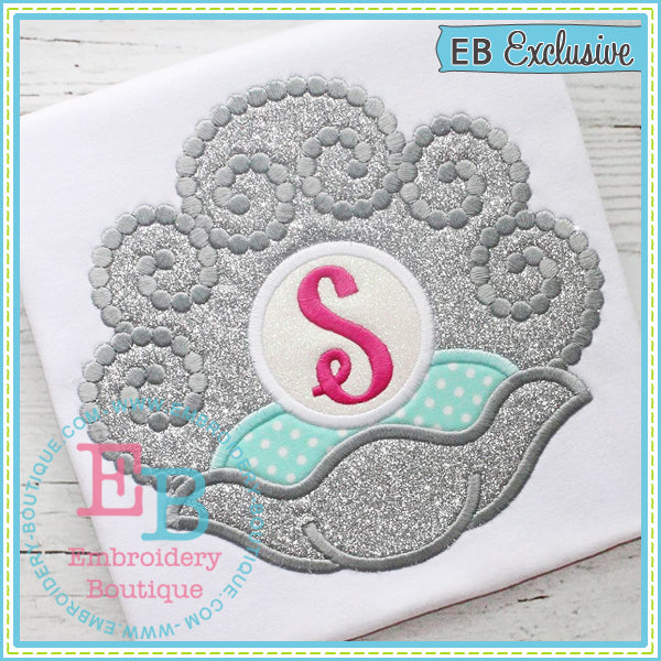 Swirly Shell Applique, Applique