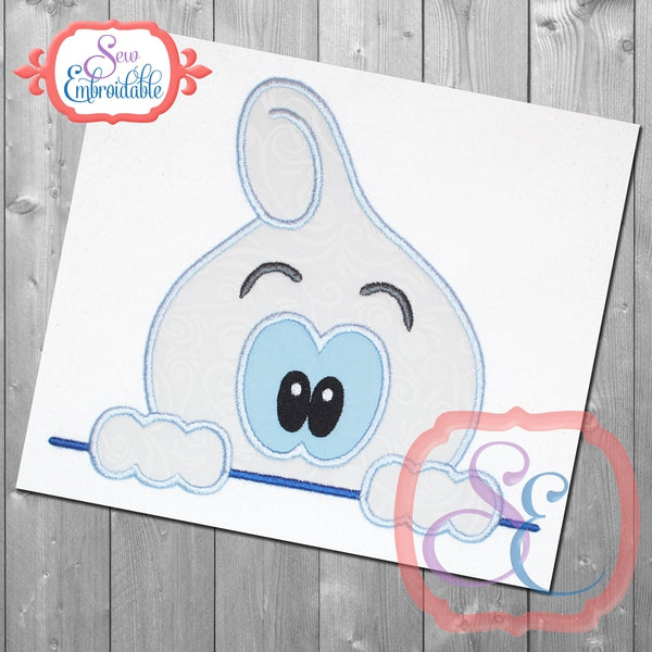 Ghost Peeker Boy Applique, Applique