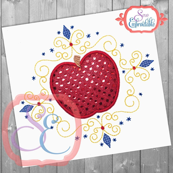 Apple Princess Frame, Applique