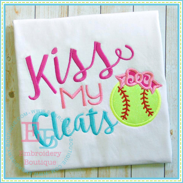 Kiss My Cleats Applique, Applique