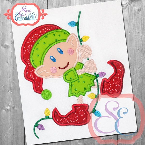 Light Swinging Elf Applique, Applique