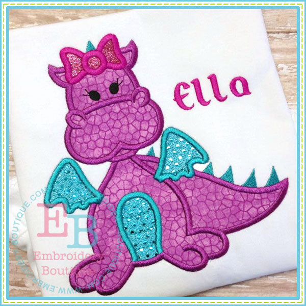 Girl Dragon Applique, Applique