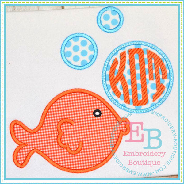 Monogram Fish Applique, Applique