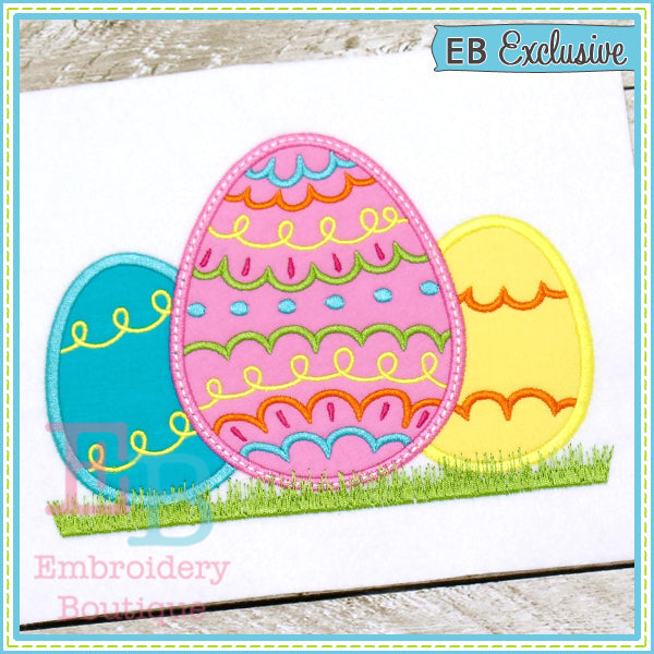 Decorative Eggs Applique, Applique