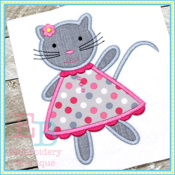 Cat Dress Applique, Applique
