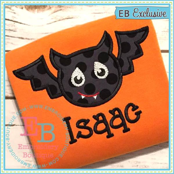 Silly Boy Bat Applique, Applique