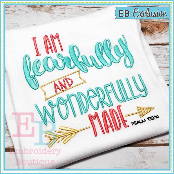 Fearfully Made Design, Embroidery