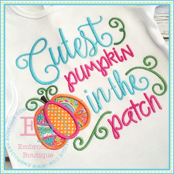 Cutest Pumpkin Applique, Applique