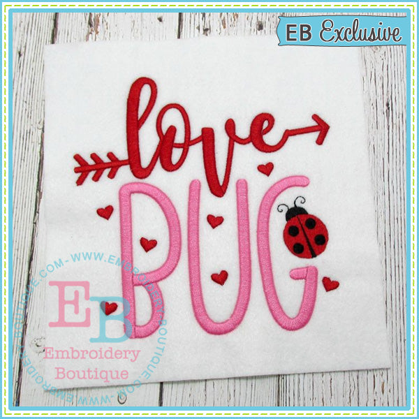 Love Bug Embroidery Design, Embroidery