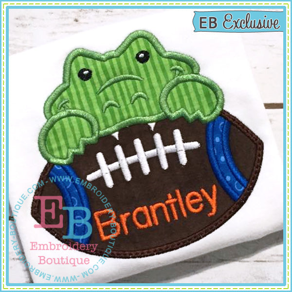 Football Gator Boy Applique, Applique