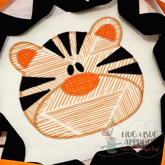 Tiger Zig Zag Stitch Applique, Applique