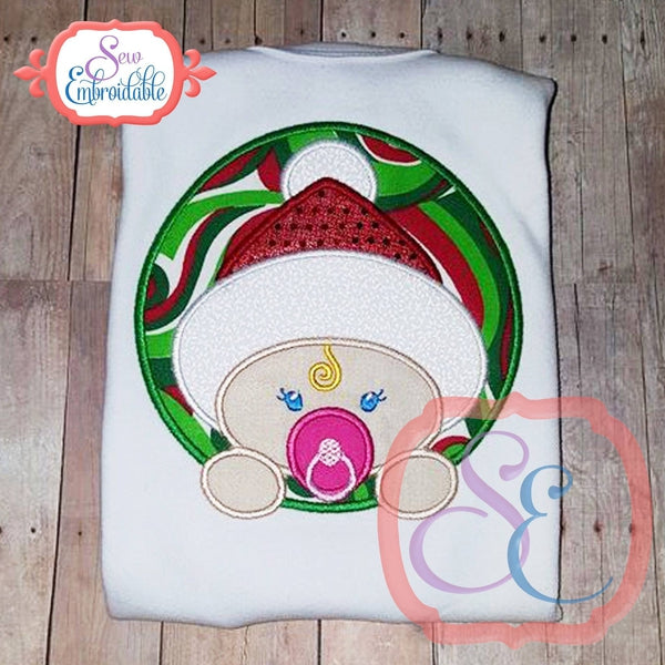 Christmas Baby Girl Applique, Applique
