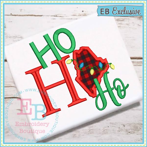 Ho Ho Ho Maine Applique, Applique