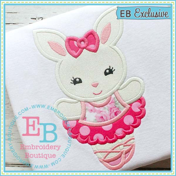 Ballet Bunny Applique, Applique