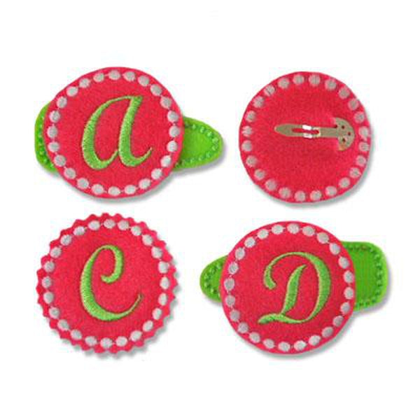 Alli Alphabet Clip Centers, Hair Clip Centers