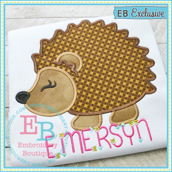 Woodland Hedgehog Applique, Applique