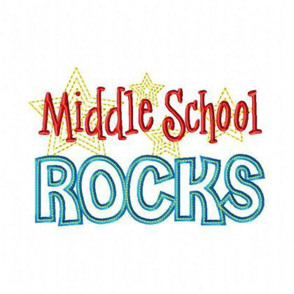 Middle School Rocks, Applique