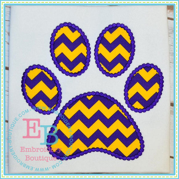 Dotted Paw Print Applique, Applique