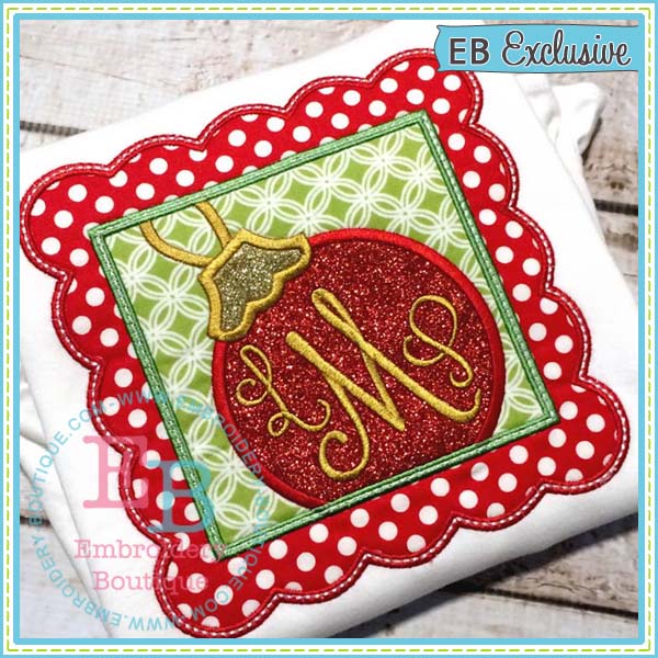 Ornament Box Applique, Applique