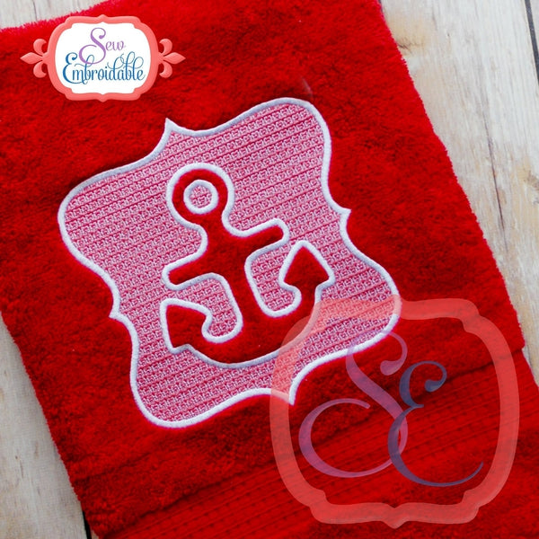 Embossed Anchor Applique, Applique