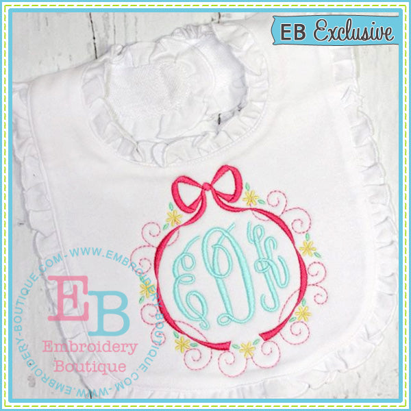 Vintage Bow Frame, Embroidery