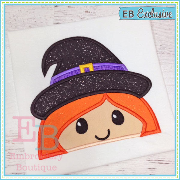 Witch Peeker Applique, Applique