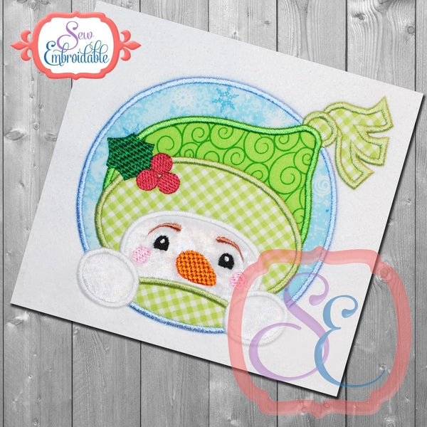 Snowboy Peeker Applique, Applique