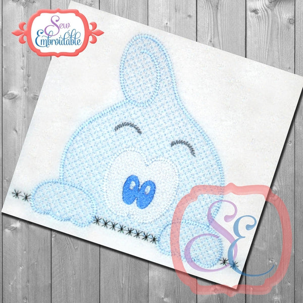 Motif Boy Ghost Peeker Embroidery Design, Embroidery