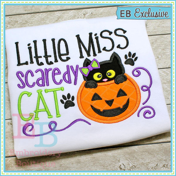 Scaredy Cat Applique, Applique