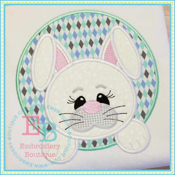 Bunny Face Boy Applique, Applique