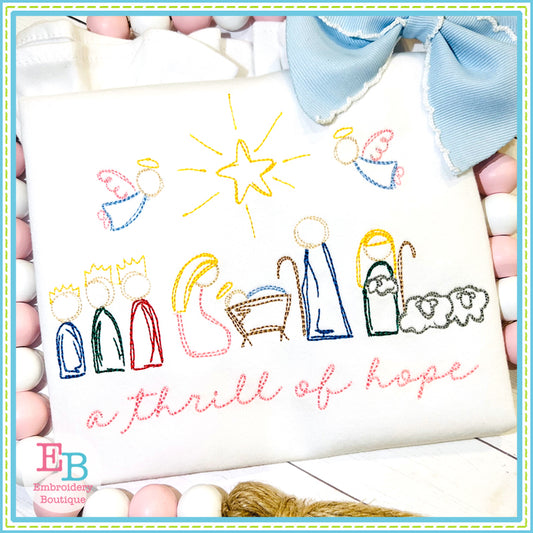 A Thrill of Hope Embroidery Design, Embroidery