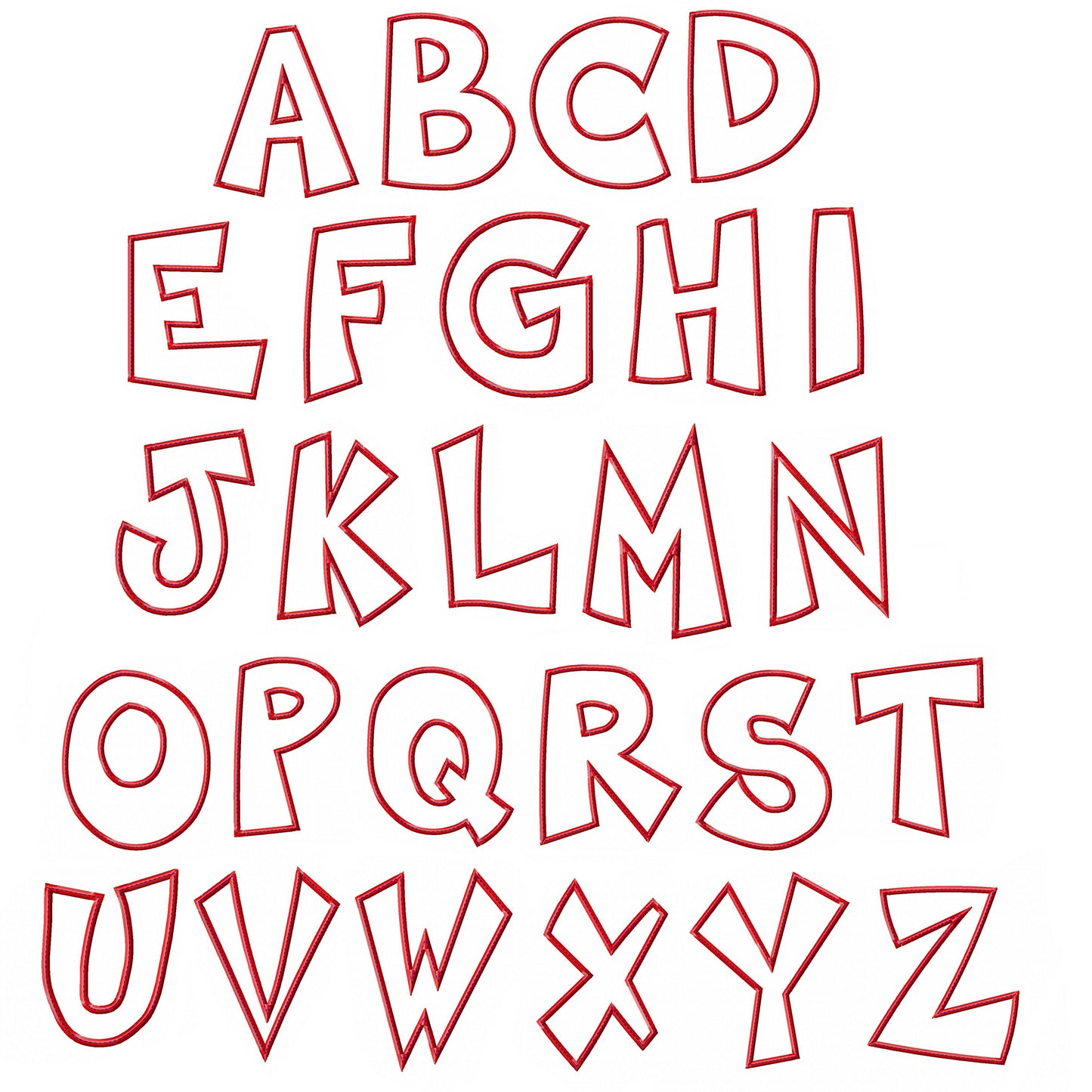 Doodle Applique Alphabet, Applique Alphabet