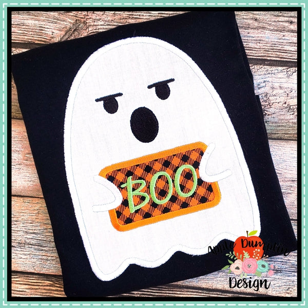 Boo Ghost Applique Design, applique