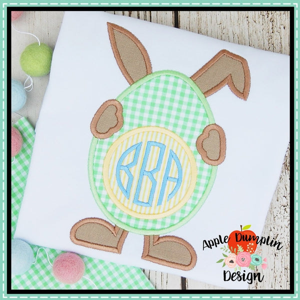 Bunny Holding Egg Boy Applique Design, applique