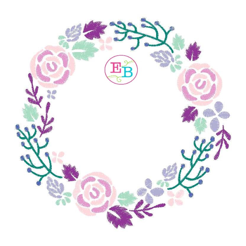 Chic Wreath Design, Embroidery