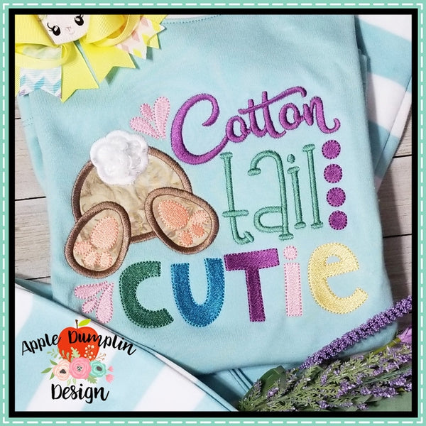 Cotton Tail Cutie Applique Design, applique