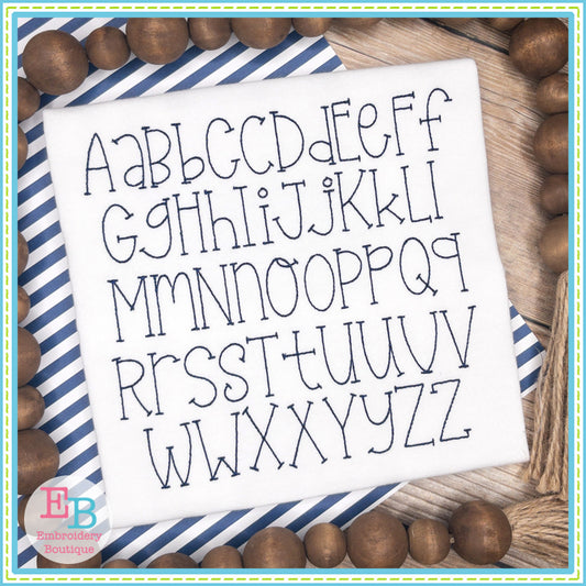 Finally Champions Bean Stitch Embroidery Font, Embroidery Font