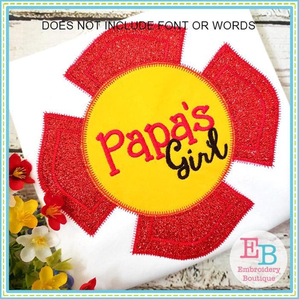 Fire Badge Double Zigzag Applique, Applique