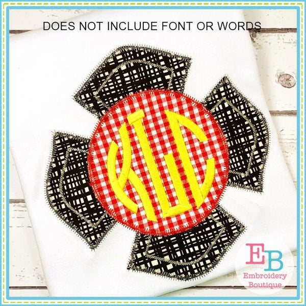 Fire Badge Double Zigzag Applique, Applique