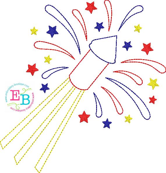 Firecracker Bean Applique, Applique