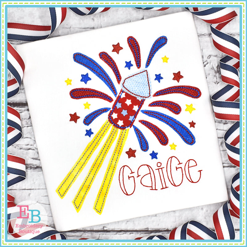 Firecracker Bean Applique, Applique