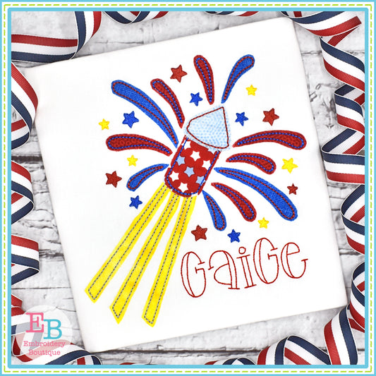 Firecracker Bean Applique, Applique