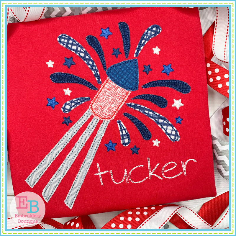 Firecracker Bean Applique, Applique