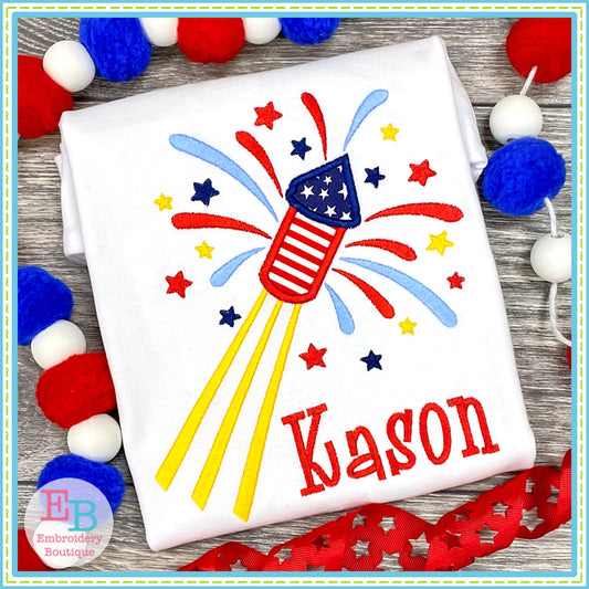 Firecracker Satin Applique, Applique