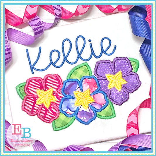 Hibiscus Swag Satin Applique, Applique