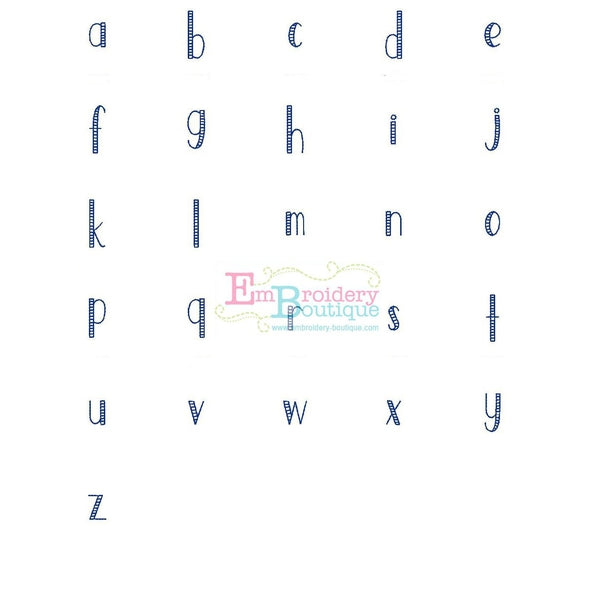 Sailor Stripes Embroidery Font, Embroidery Font