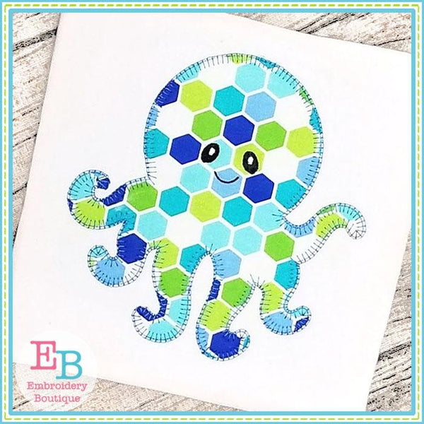 Octopus 2 Blanket Stitch Applique, Applique