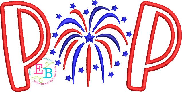 POP Firework Satin Applique, Applique