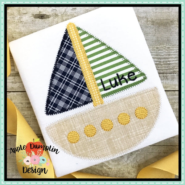 Sailboat Zigzag Applique Design, applique