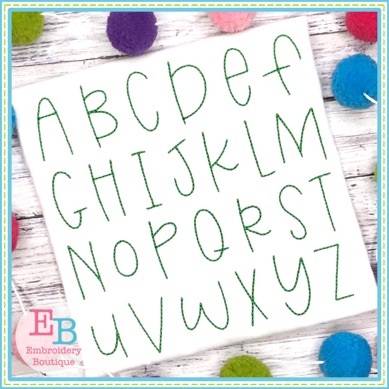 Spring Cactus Bean Stitch Embroidery Font, Embroidery Font